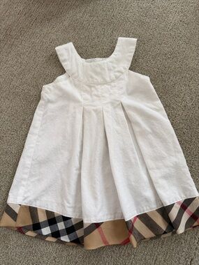 Burberry Girls' Sleeveless Top with Plaid Hem